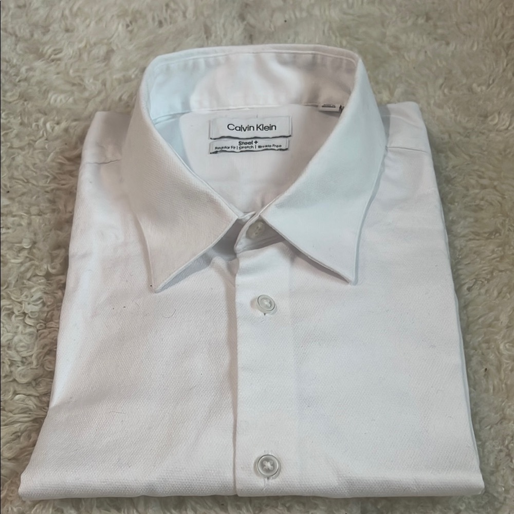 New - Calvin Klein White Dress Shirt Classic Formal Style